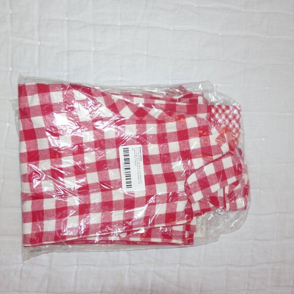 NWT Draper James & Land’s End Red and White Flannel Pajama Set XS - Picture 10 of 10